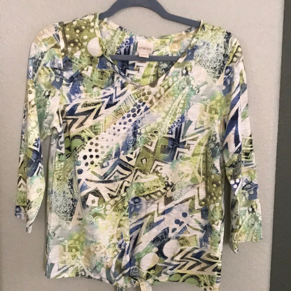 Chico's cute size  1 top with tie bottom